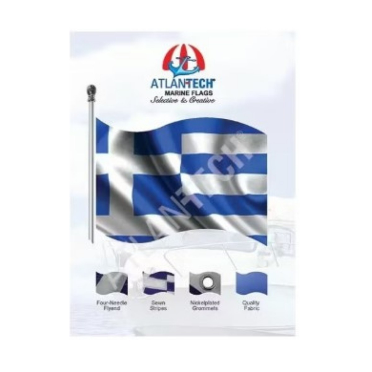 Atlantech Yunan Bayrağı 40x60cm