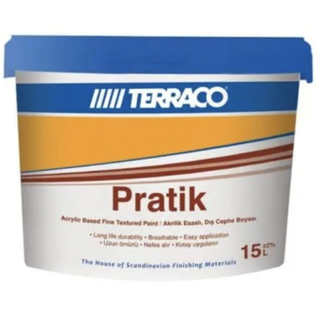 Terraco Terracoat Pratik Hazır Renkli Sıva - Beyaz (15 L)
