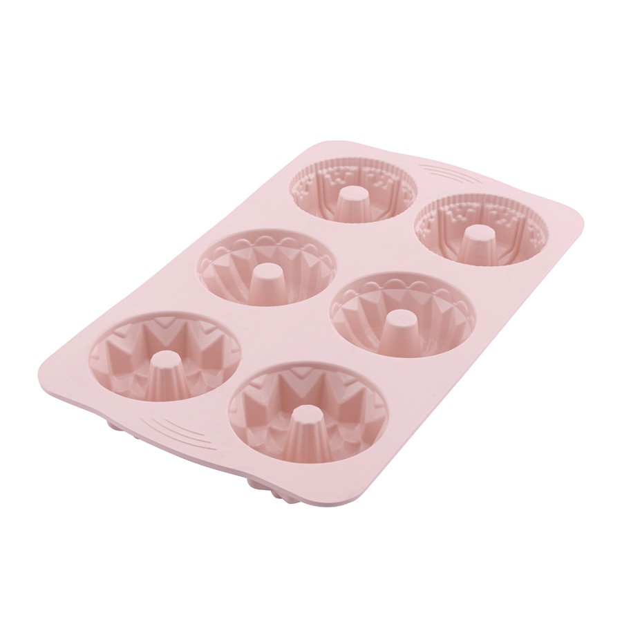 Silicolife Karma Kek Kalıbı 6'lı Kahverengi - Mor - Yavruağzı