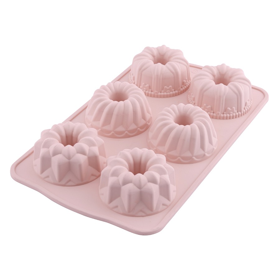 Silicolife Karma Kek Kalıbı 6'lı Kahverengi - Mor - Yavruağzı