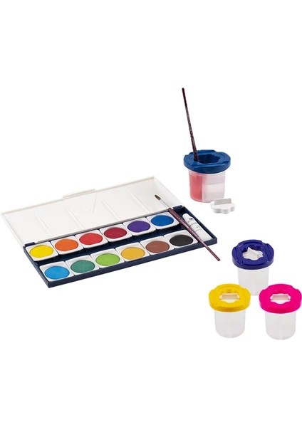 Sulu Boya Kabı 3 Bölümlü Lacivert