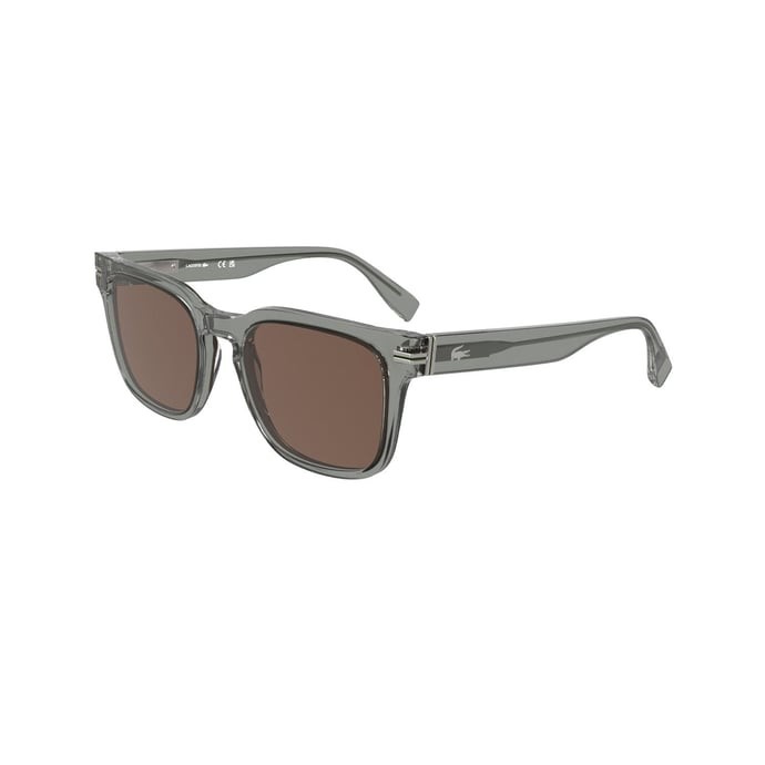 Lacoste L 6065S 035 54 Unisex Kare Şeffaf Gri Kemik Güneş Gözlüğü