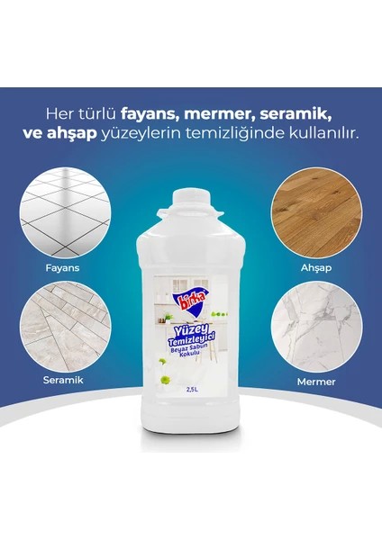 2,5 Lt Birka Beyaz Sabun Kokulu Yüzey Temizleyici