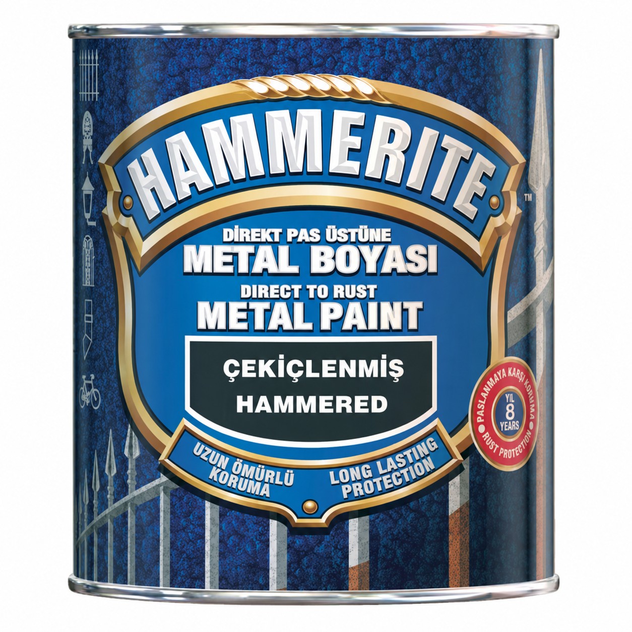 Hammerite Çekiçlenmiş Metal Boyası 2.5lt - Gümüşgri