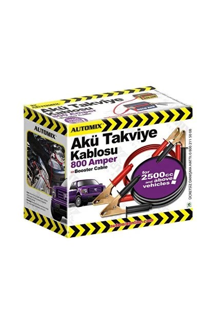 Automix Kutulu Akü Takviye Kablosu 800 Ah