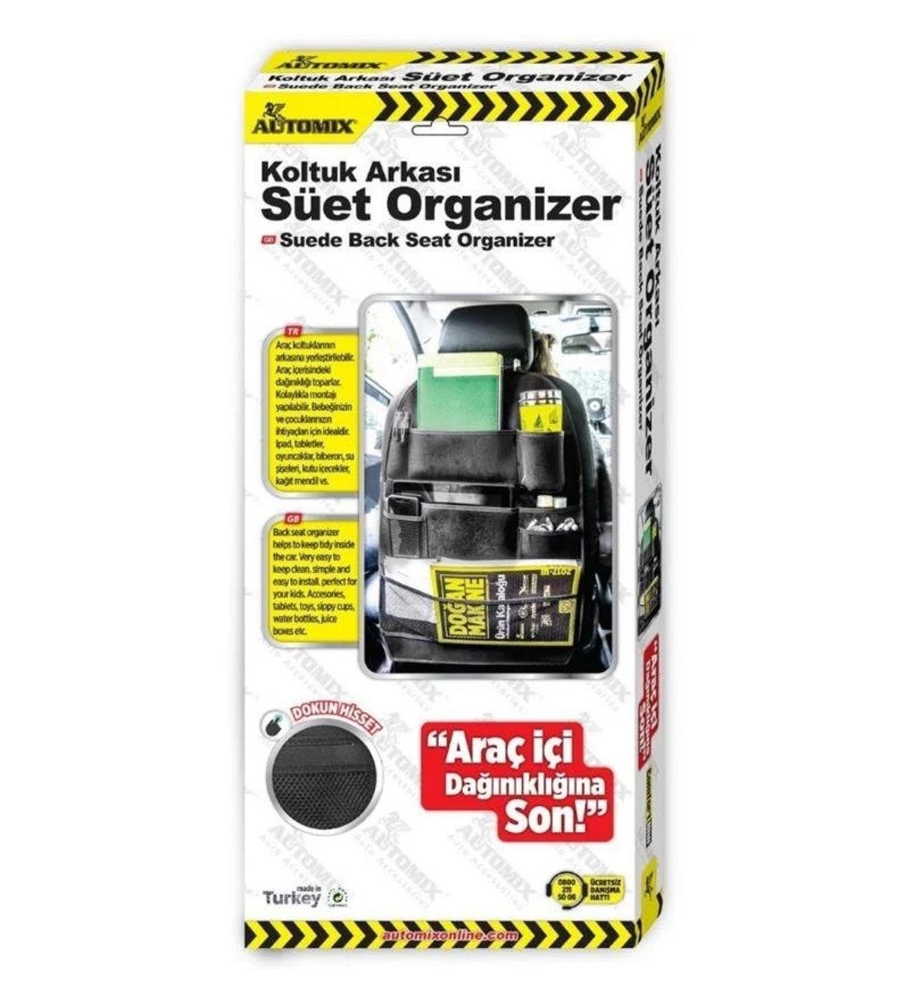 Automix Süet Organizer Siyah