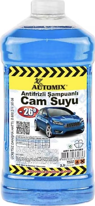 Automix Antifrizli Şampuanlı Cam Suyu -26° 2,5 Lt