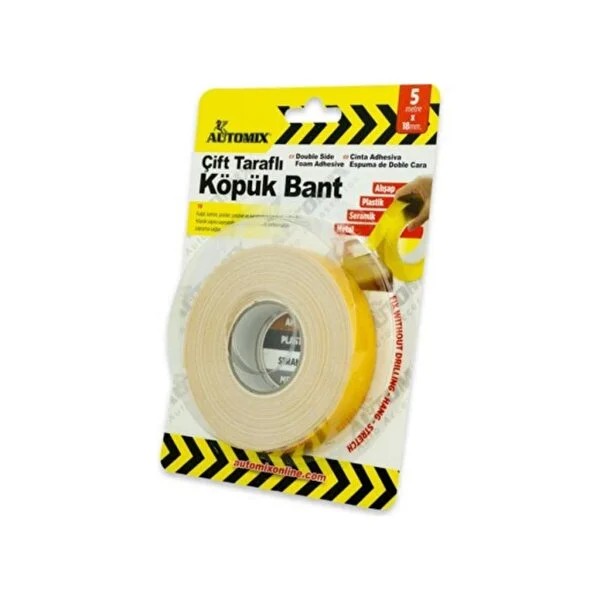 Automix Çift Taraflı Köpük Bant 18 mm x 5 mt