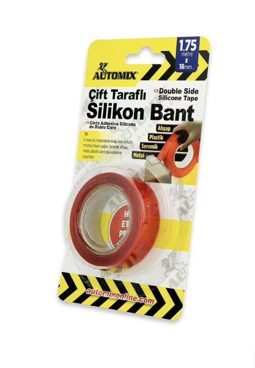Automix Çift Taraflı Silikon Bant 18 mm x 1.75 mt