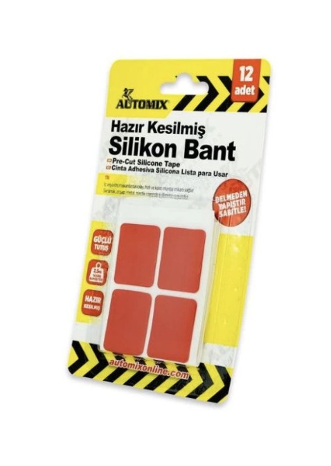 Automix Hazır Kesilmiş Çift Taraflı Silikon Bant 12'li
