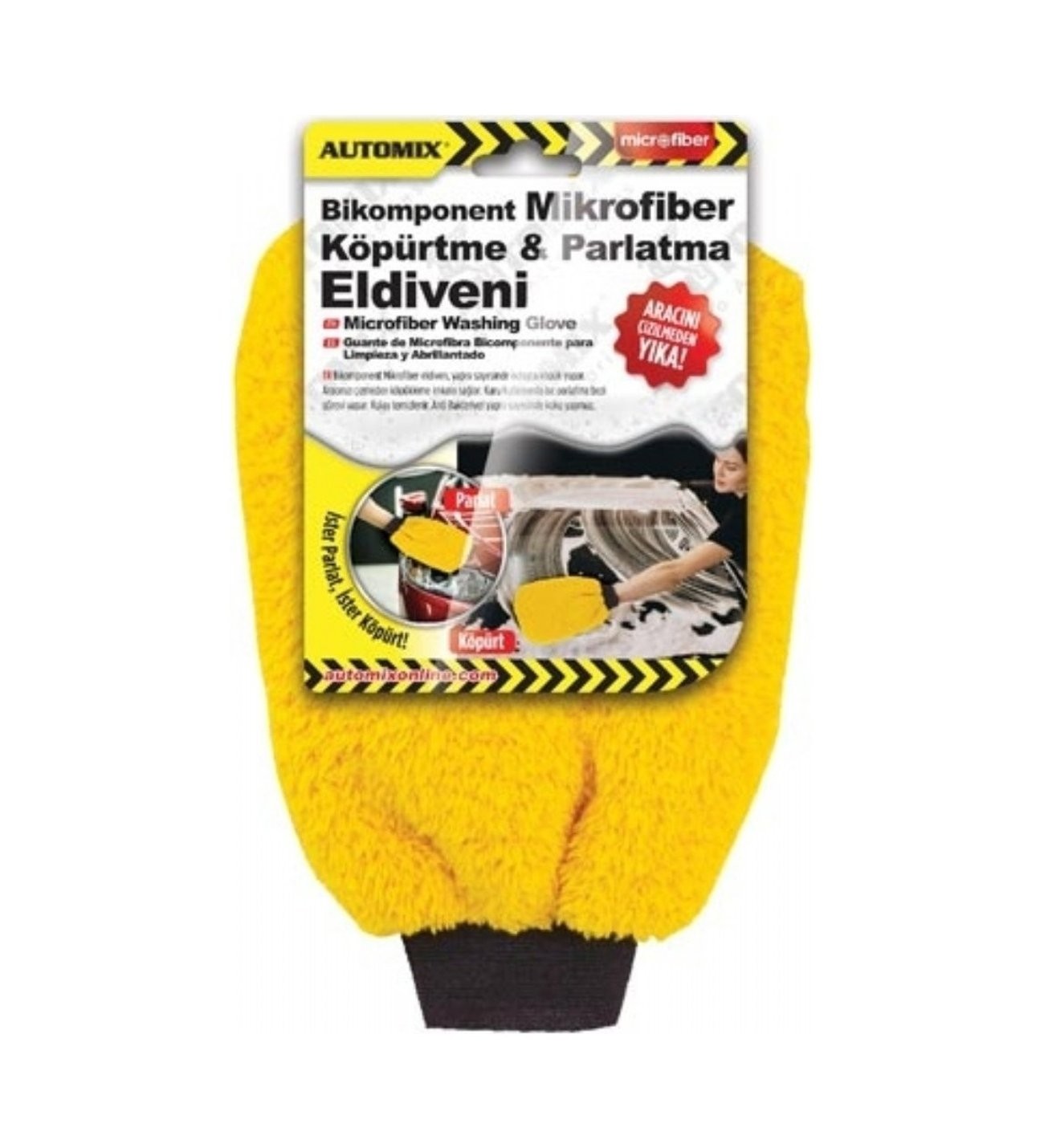 Automix Bikomponent Mikrofiber Köpürtme ve Parlatma Eldiveni