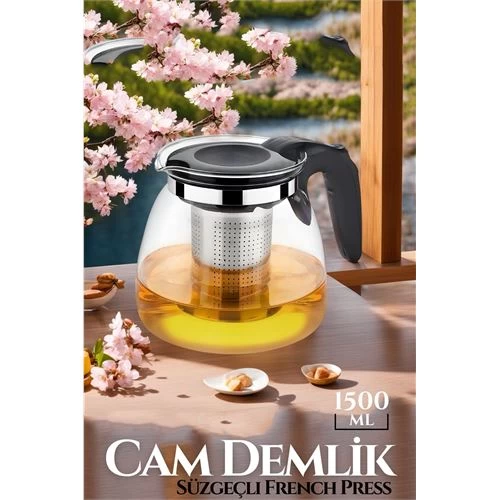 Transformacion 1500 Ml Süzgeçli French Press Cam Demlik 719021