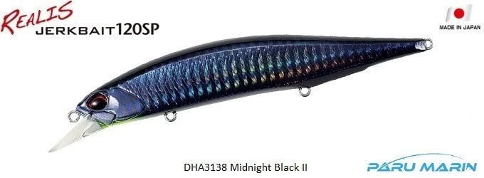 Duo Realis Jerkbait 120sp Dha3138 / Midnight Black Ii