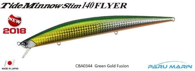 Duo Tide Minnow Slim Flyer 140 Cba0344 / Green Gold Fusion