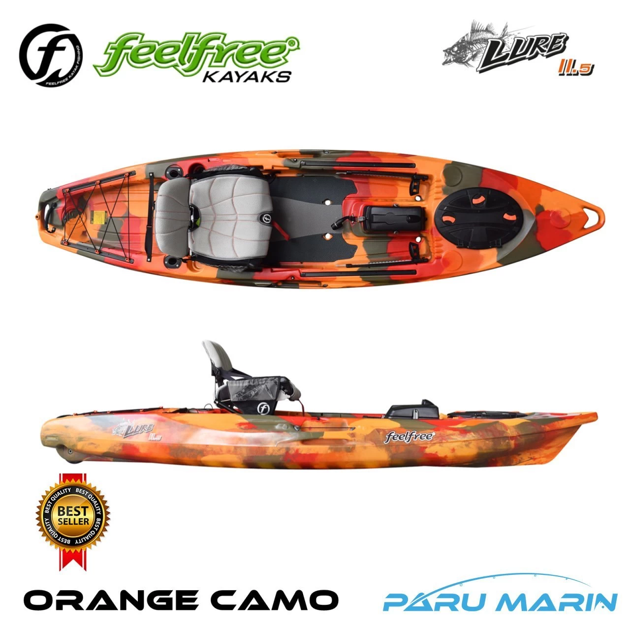 Feelfree Lure 11.5 Orange Camo Kürekli Kano