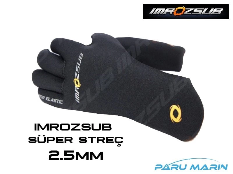 İmrozsub 2.5 Mm Süper Streç Siyah Dalış Eldiveni
