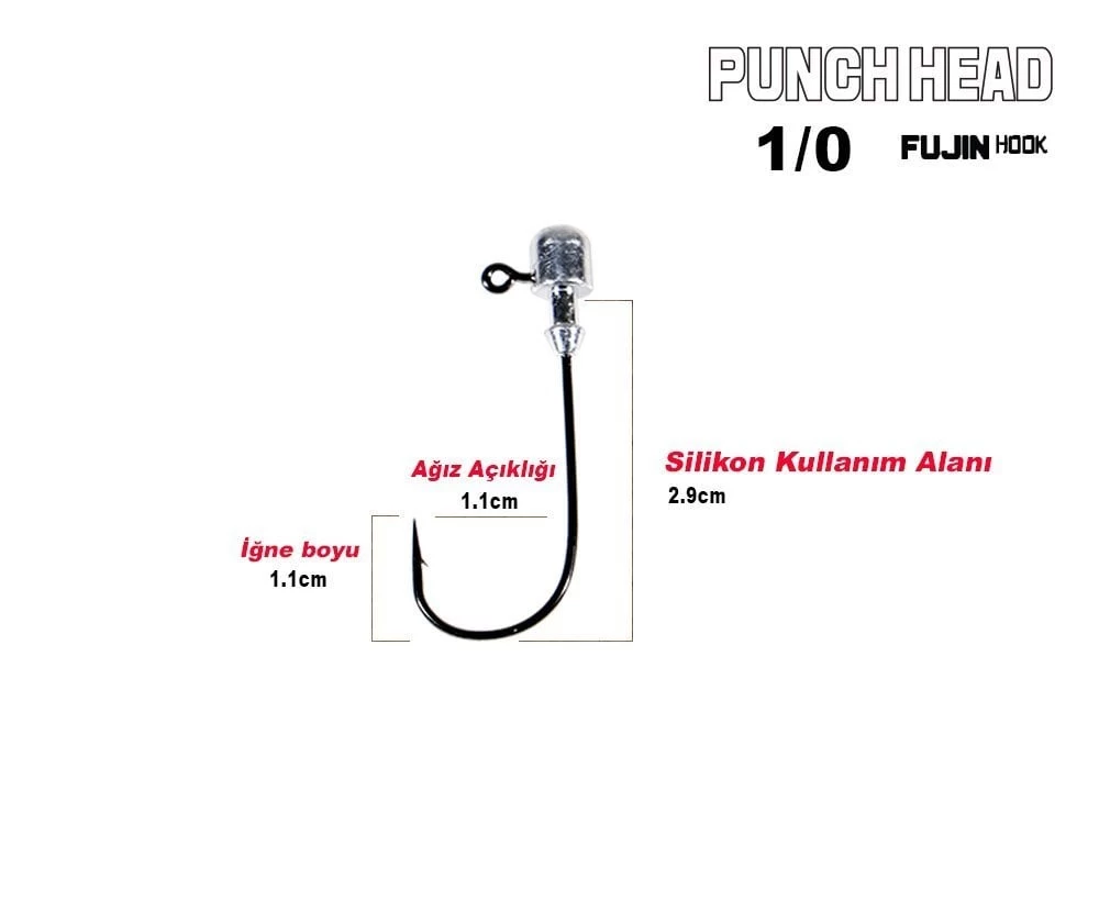 Fujin Punch Head Fj-ph #1/0 Jighead 7 Gr.