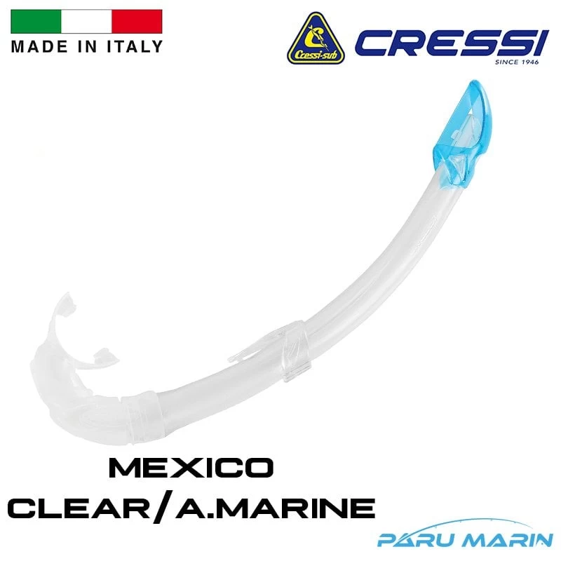 Cressi Mexico Şnorkel Şeffaf / Açık Mavi
