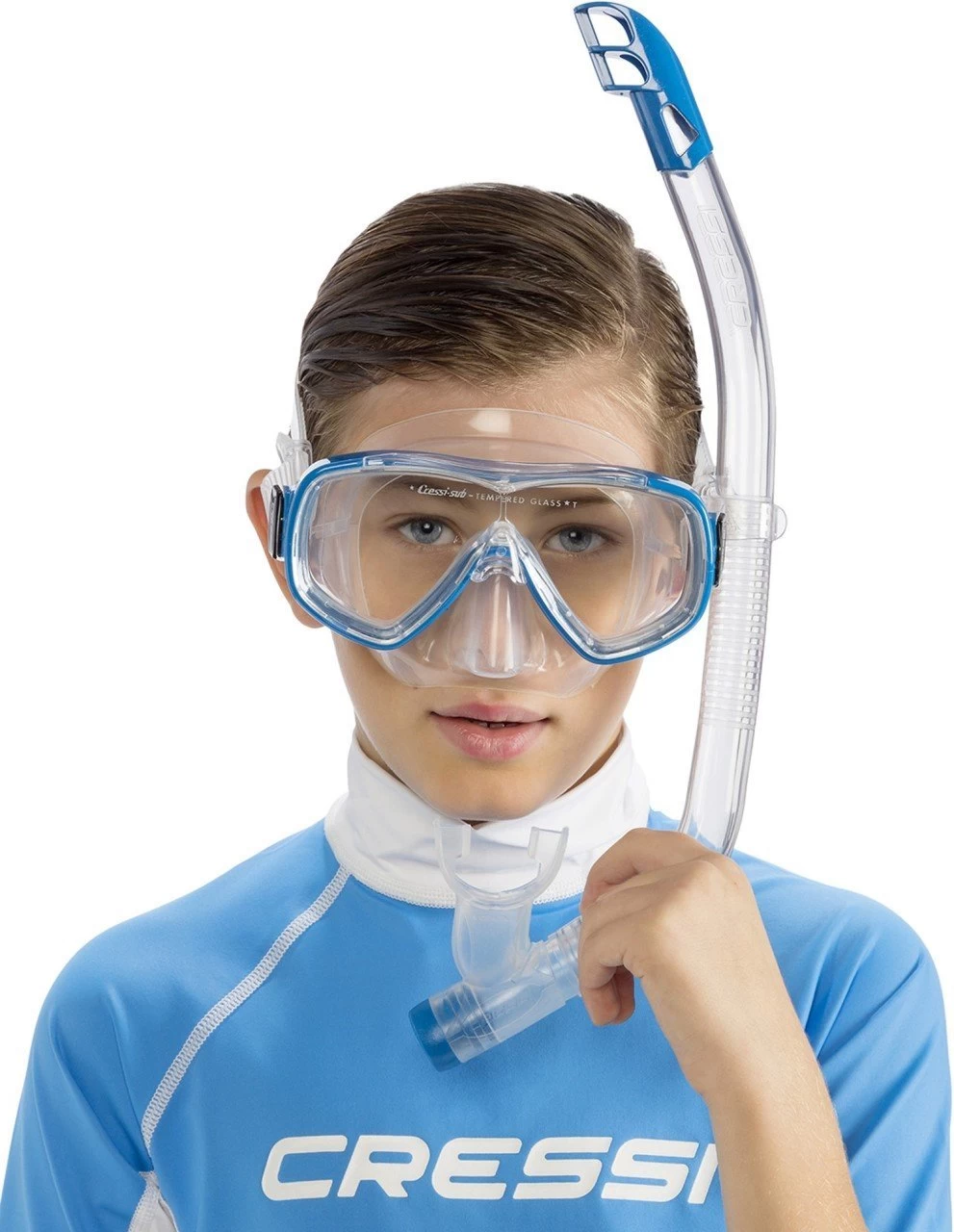 Cressi Junior 7-15 Yaş Ondina Maske Şnorkel Seti Mavi