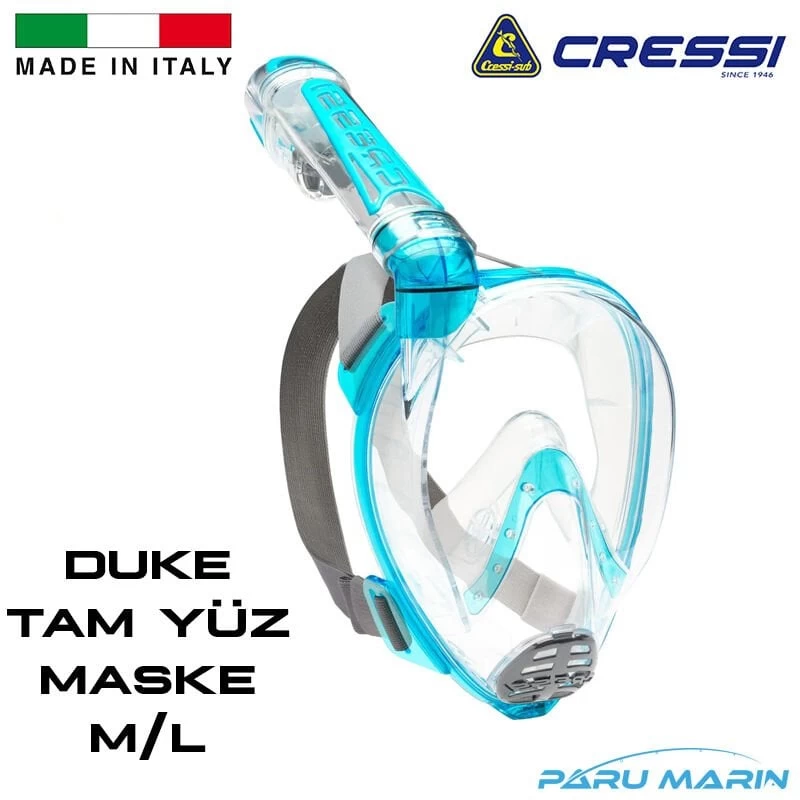 Cressi Duke Tam Yüz Maske M/l Aquamarine