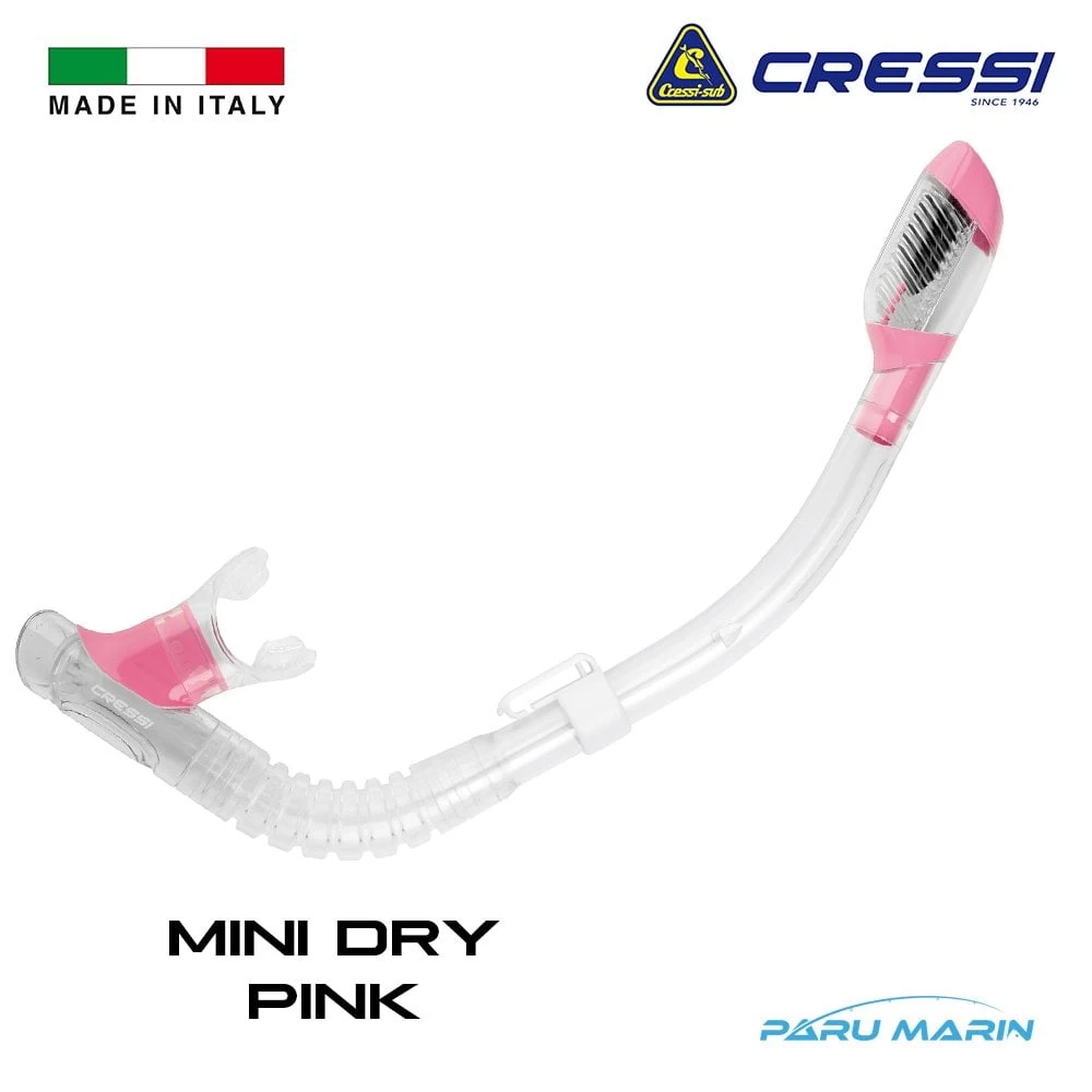 Cressi Minidry Kuru Şnorkel 7-15 Yaş Pembe