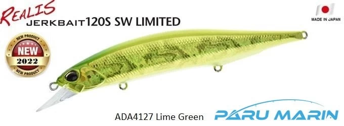 Duo Realis Jerkbait 120s Sw Ada4127 Lime Green