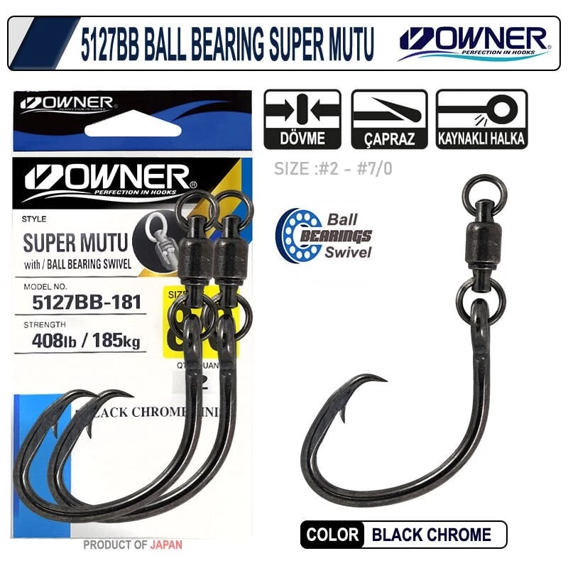 Owner 5127bb Super Mutu 8/0 Bilyalı Fırdöndülü Big Game İğne