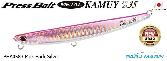 Duo Press Bait Metal Kamuy 35gr. Pha0583 Pink Back Silver