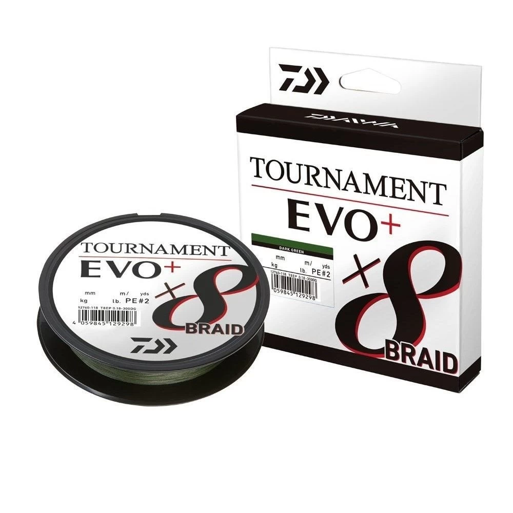 Daiwa Tournament Evo+ X8 135 Mt. 0.08mm 4.9kg. Koyu Yeşil İp Misina