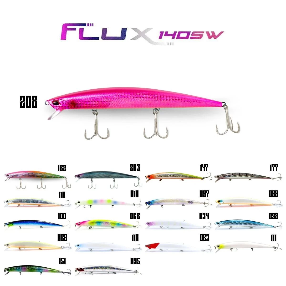 Fujin Flux 140mm 18gr Floating Maket Balık 182 Double Pink Chart