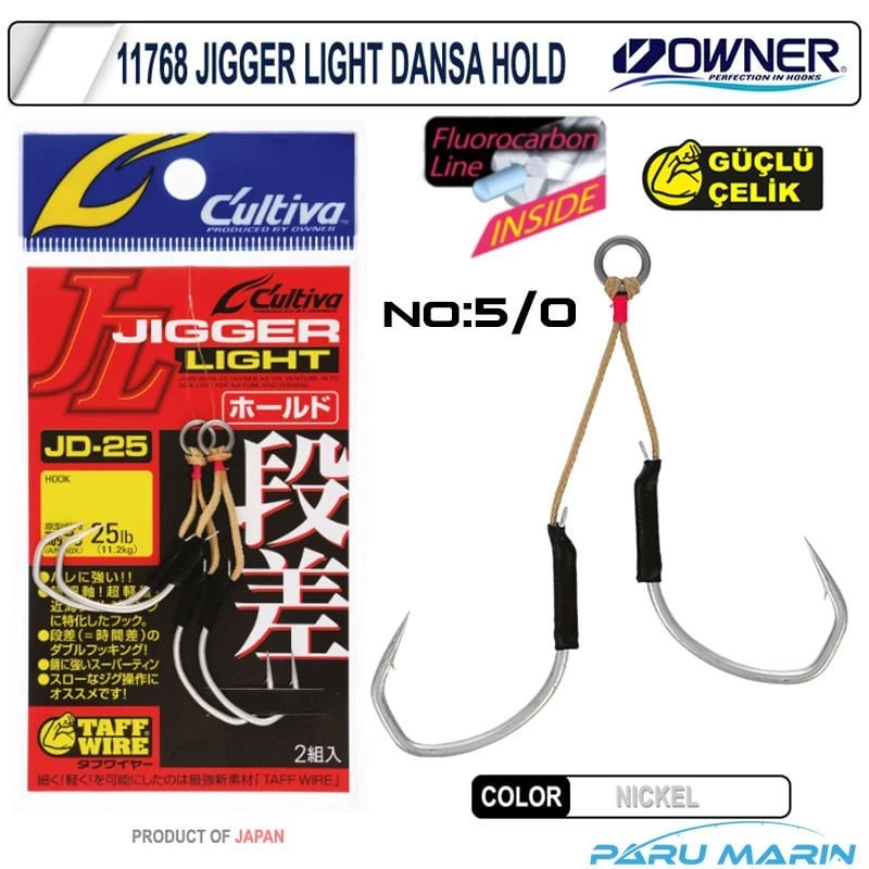 Owner Cultiva 11768 Jigger Light Dansa Hold 5/0 , 2 Adet