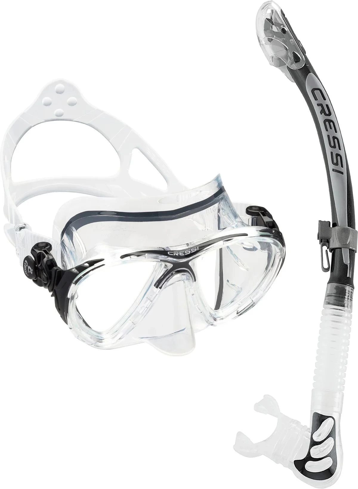 Cressi Combo Big Eyes Evolution + Alpha Ultra Dry Dalış Seti Clear Black