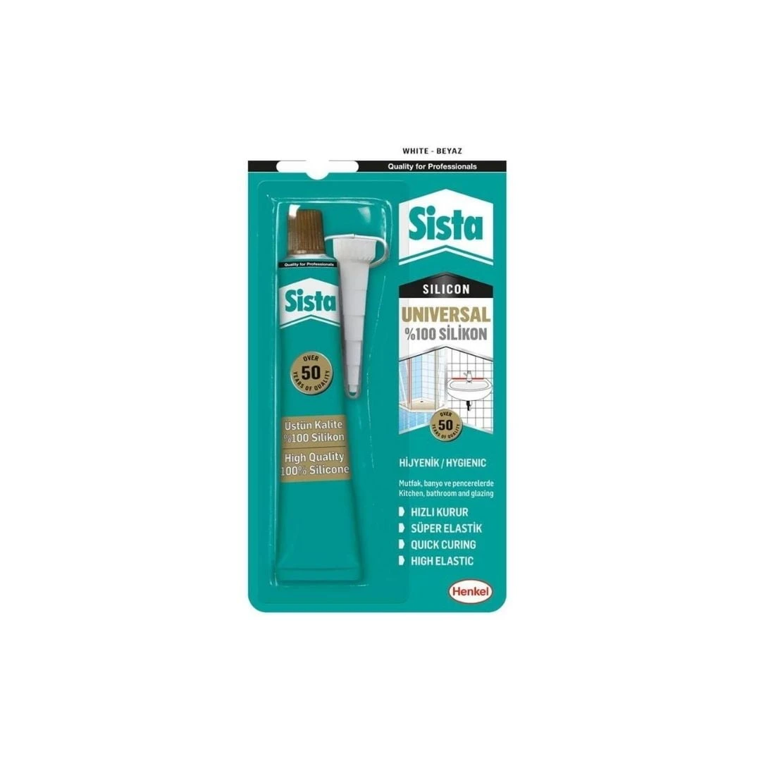 Sista Universal Silikon Tüp Beyaz 50 Gr