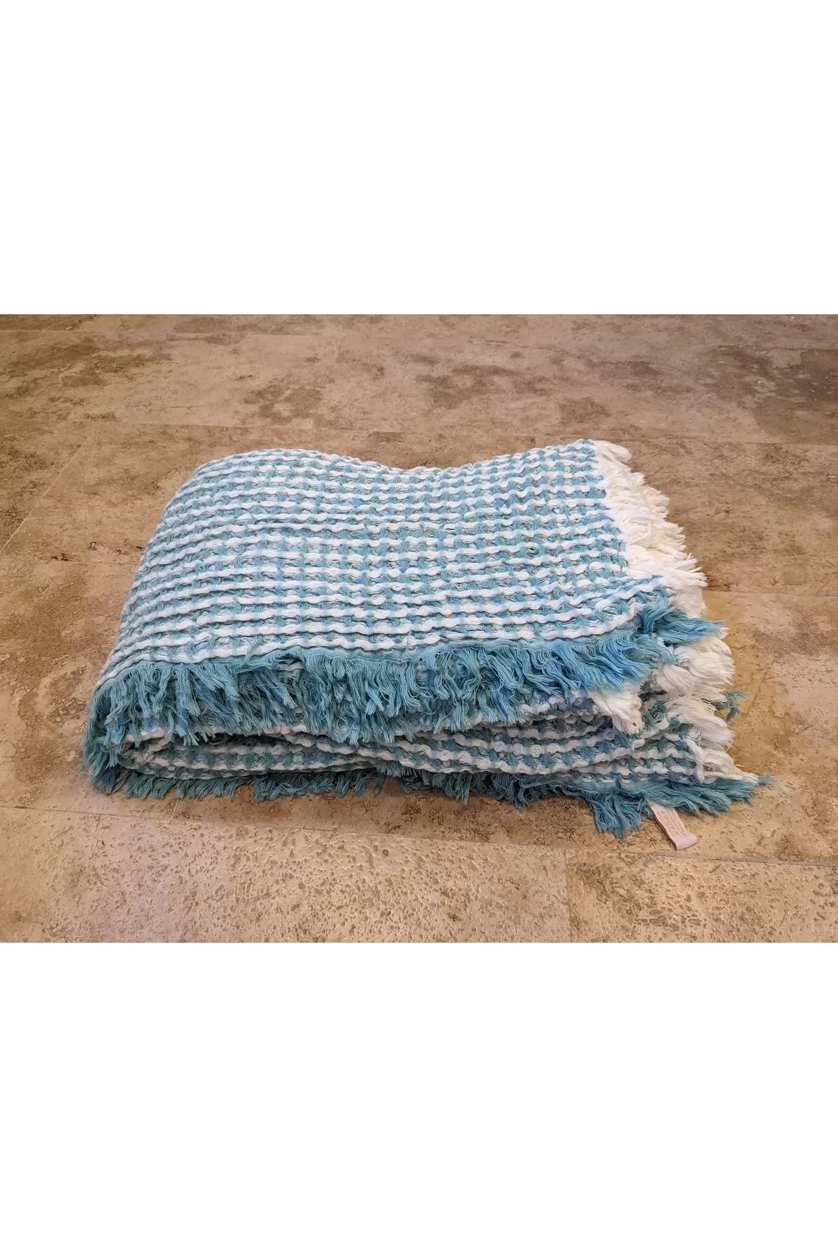 Kalın Waffle Pike Su Yeşili-beyaz