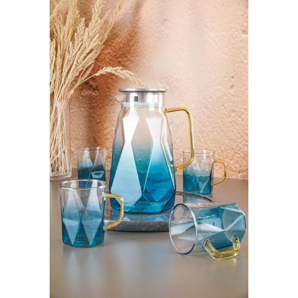Acar Cam Sürahi Ve 4'lü Bardak Takım 1800 Ml+300 Ml