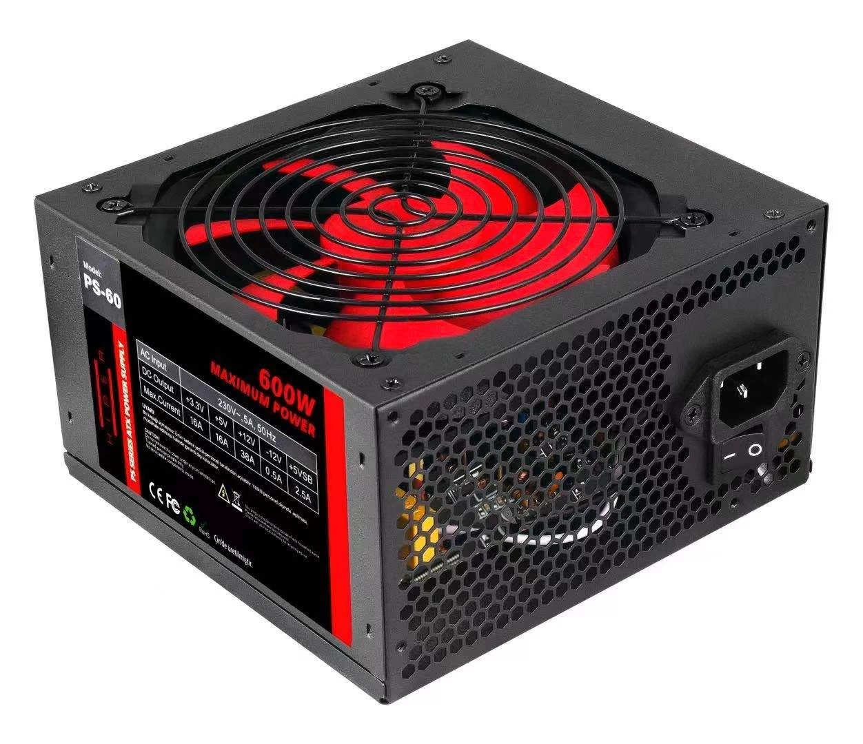 Hiper Ps-60 600w 12 Cm Fan Power Supply