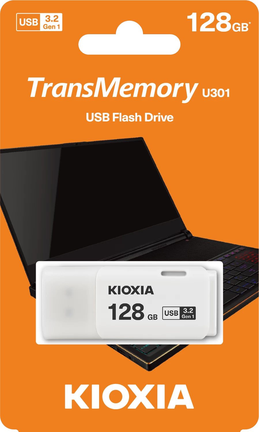 128gb Usb3.2 Gen1 Kioxia Beyaz Usb Bellek Lu301w128gg4