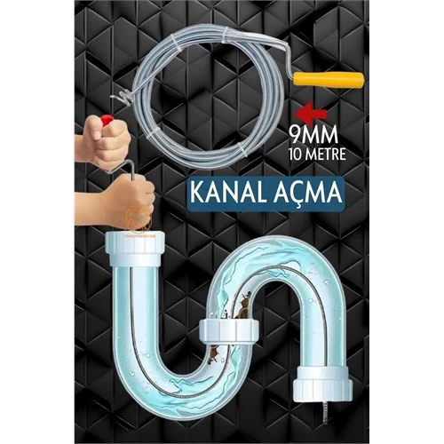 Transformacion Profesyonel Kanal Açma Sprali Kanal Gider Tıkanık Açıcı 10 Mt 715265