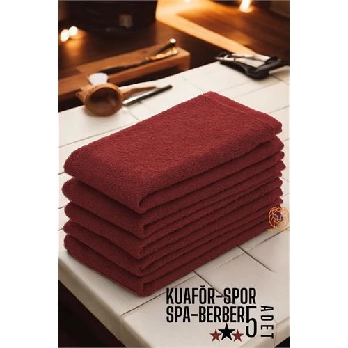 Transformacion Havlu Seti Kuaför Berber Spor Spa Salon Havlusu Mikrofiber Bordo 720727