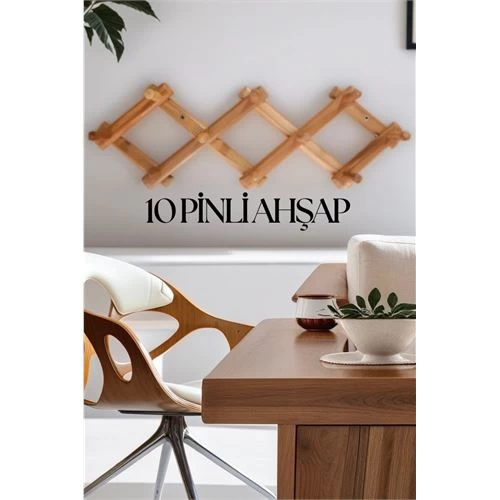Modacar 10 Pinli Ahşap Akordiyon Askı Paganelli Design 19403