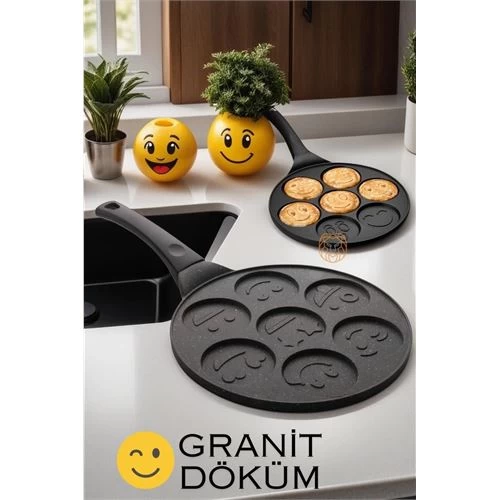 Modacar Emoji Pankek Tavası Granit Döküm M.mazzocchi Design