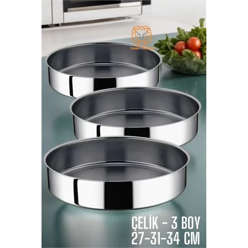 Modacar Fırın Tepsi 3 Lü Set P.Çelik