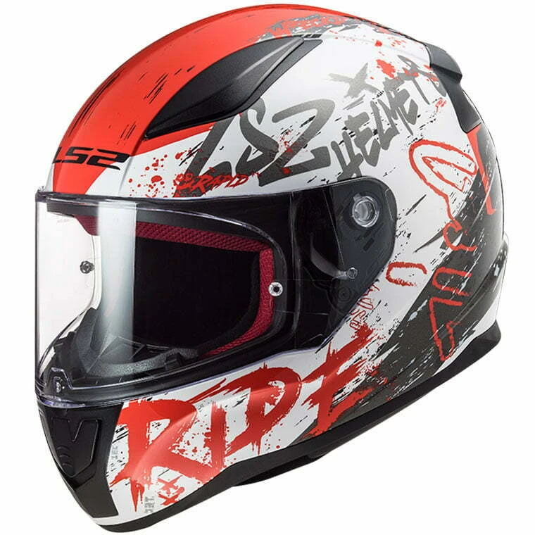Ls2 Rapıd Naughty Mat Beyaz-kırmızı Kask Xx Large