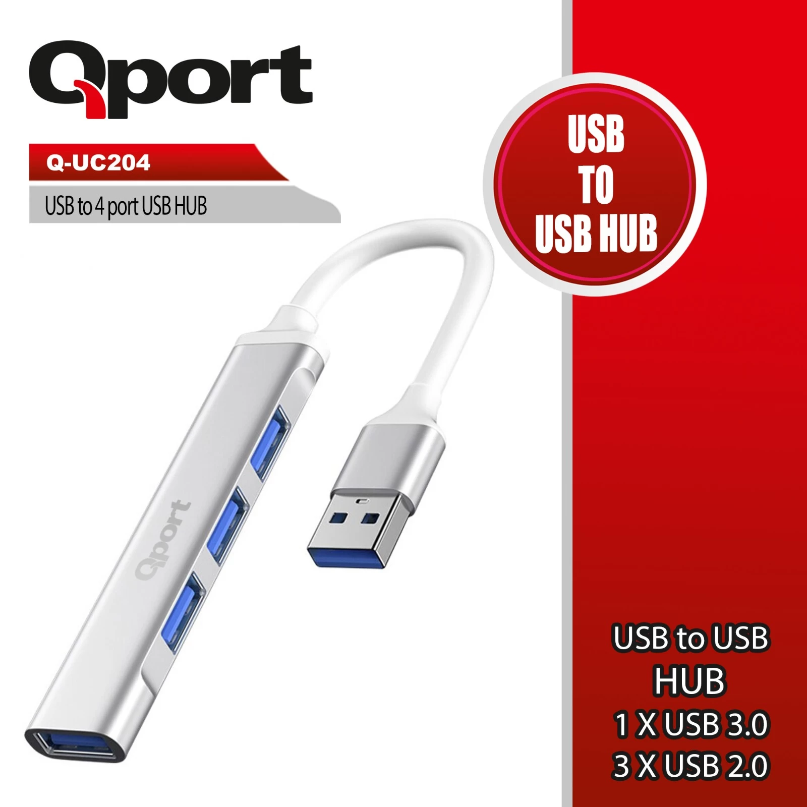 Qport Q-uc204 Usb To 4 Port Usb Çoklayici