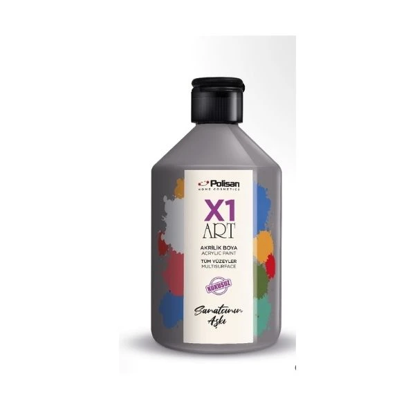 Polisan X1 Art Multisurface Hobi Boyası Antrasit 500 Ml