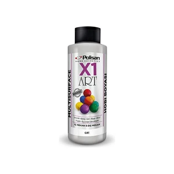 Polisan X1 Art Multisurface Hobi Boyası Gri 120 Ml