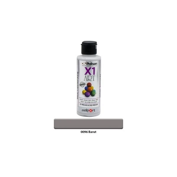 Polisan X1 Art Multisurface Hobi Boyası Barut 120 Ml