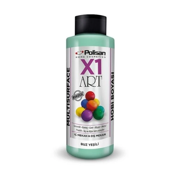 Polisan X1 Art Multisurface Hobi Boyası Buz Yeşili 120 Ml