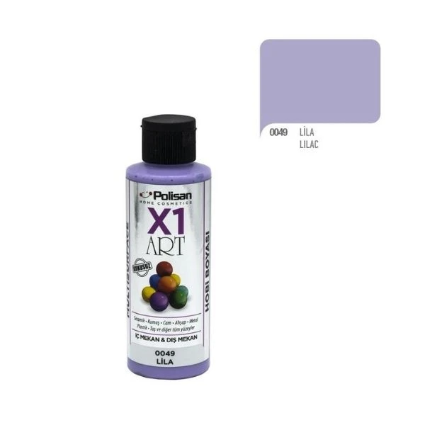 Polisan X1 Art Multisurface Hobi Boyası Lila 120 Ml