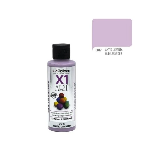 Polisan X1 Art Multisurface Hobi Boyası Antik Lavanta 120 Ml